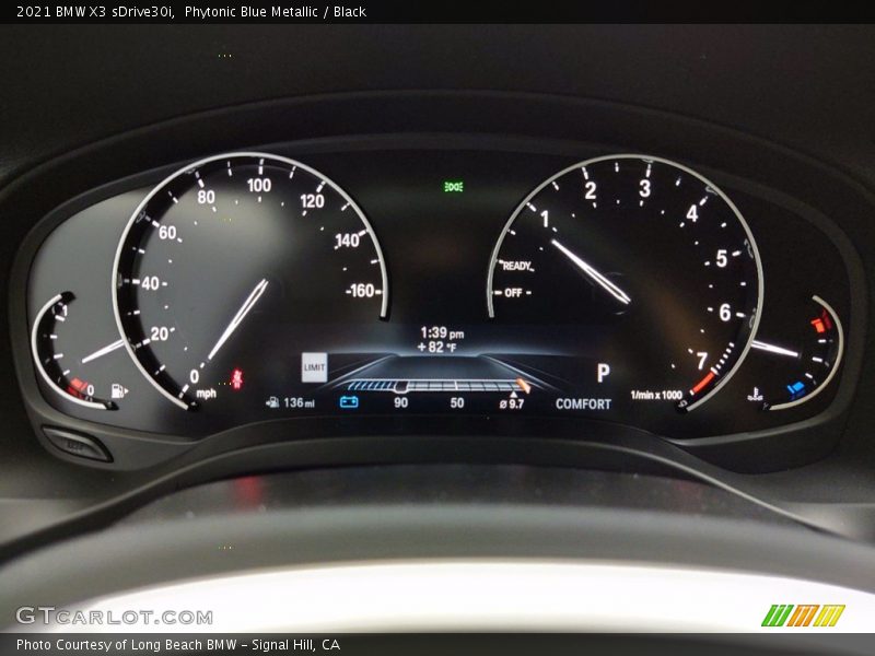Phytonic Blue Metallic / Black 2021 BMW X3 sDrive30i