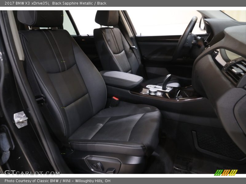 Black Sapphire Metallic / Black 2017 BMW X3 xDrive35i