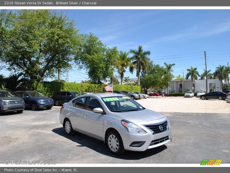 Brilliant Silver / Charcoal 2016 Nissan Versa SV Sedan