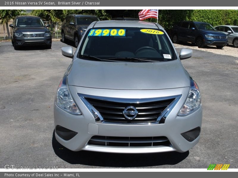 Brilliant Silver / Charcoal 2016 Nissan Versa SV Sedan