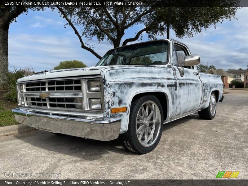 Frost White / Charcoal 1985 Chevrolet C/K C10 Custom Deluxe Regular cab