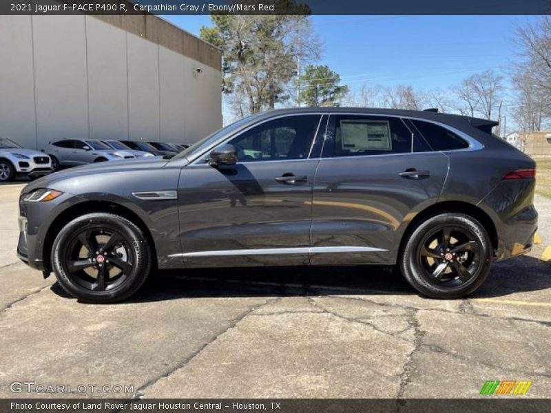 Carpathian Gray / Ebony/Mars Red 2021 Jaguar F-PACE P400 R