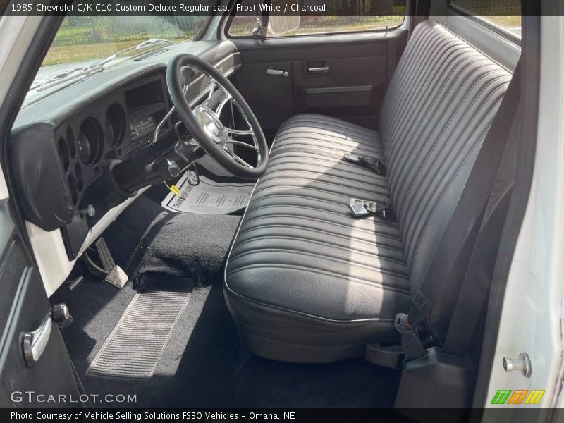 Frost White / Charcoal 1985 Chevrolet C/K C10 Custom Deluxe Regular cab