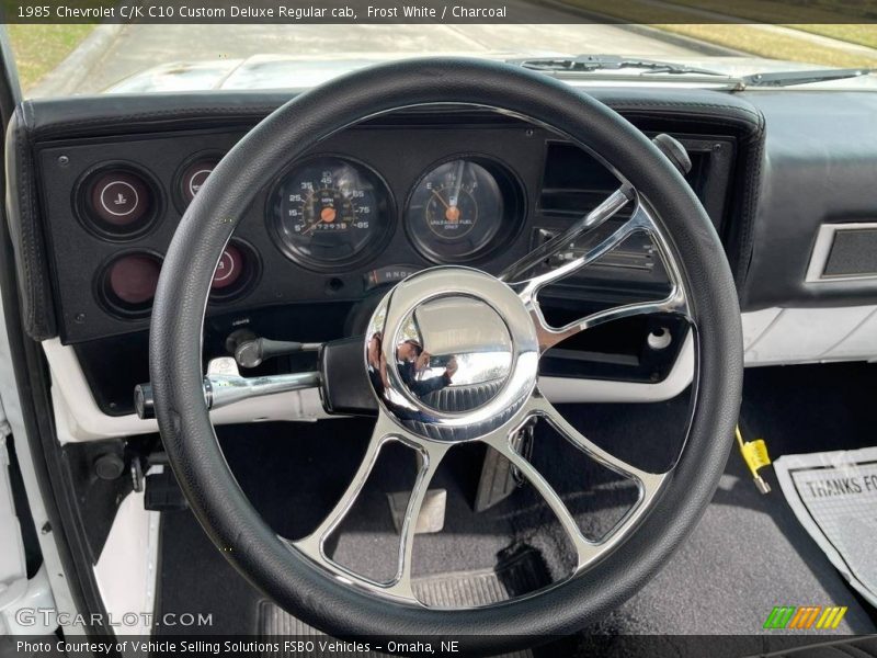 Frost White / Charcoal 1985 Chevrolet C/K C10 Custom Deluxe Regular cab