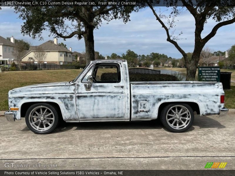 Frost White / Charcoal 1985 Chevrolet C/K C10 Custom Deluxe Regular cab