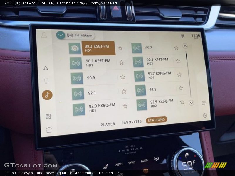 Carpathian Gray / Ebony/Mars Red 2021 Jaguar F-PACE P400 R