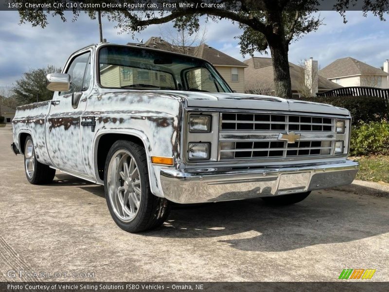 Frost White / Charcoal 1985 Chevrolet C/K C10 Custom Deluxe Regular cab