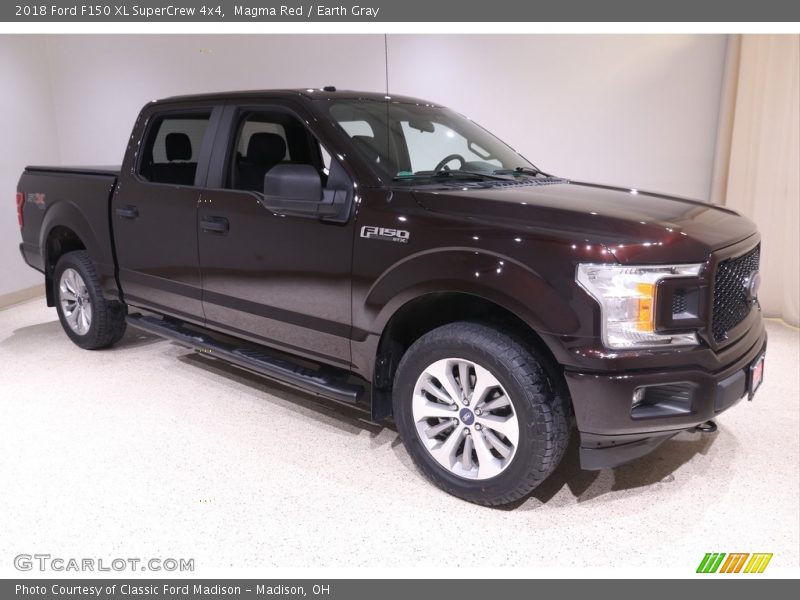 Magma Red / Earth Gray 2018 Ford F150 XL SuperCrew 4x4