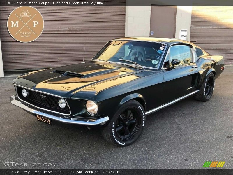 Highland Green Metallic / Black 1968 Ford Mustang Coupe