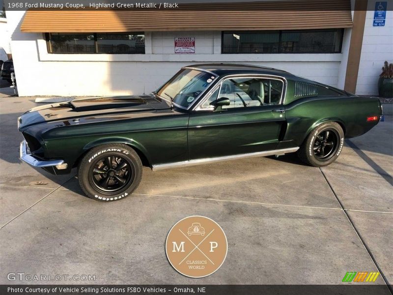 Highland Green Metallic / Black 1968 Ford Mustang Coupe