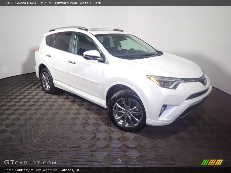 Blizzard Pearl White / Black 2017 Toyota RAV4 Platinum