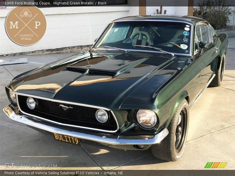 Highland Green Metallic / Black 1968 Ford Mustang Coupe