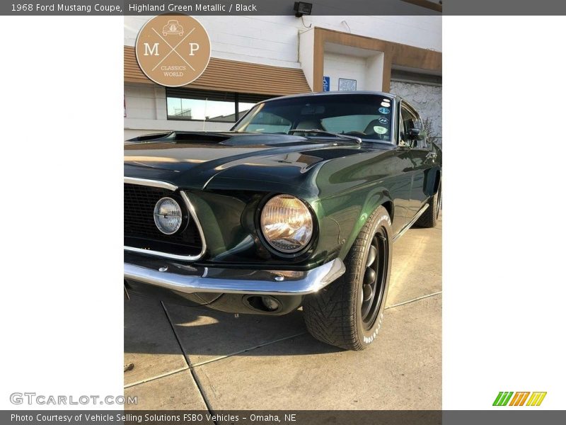 Highland Green Metallic / Black 1968 Ford Mustang Coupe