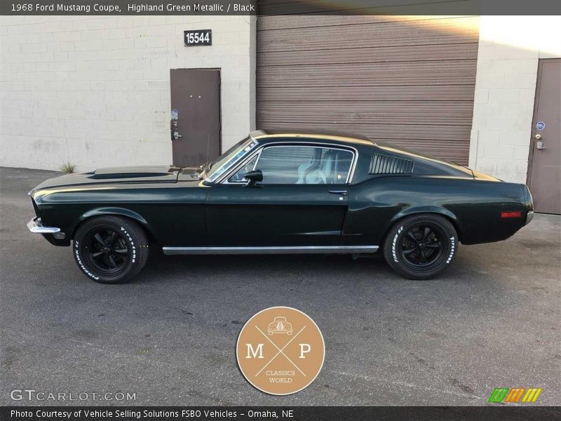 Highland Green Metallic / Black 1968 Ford Mustang Coupe