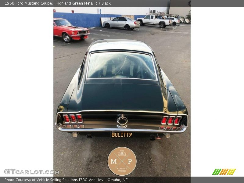 Highland Green Metallic / Black 1968 Ford Mustang Coupe