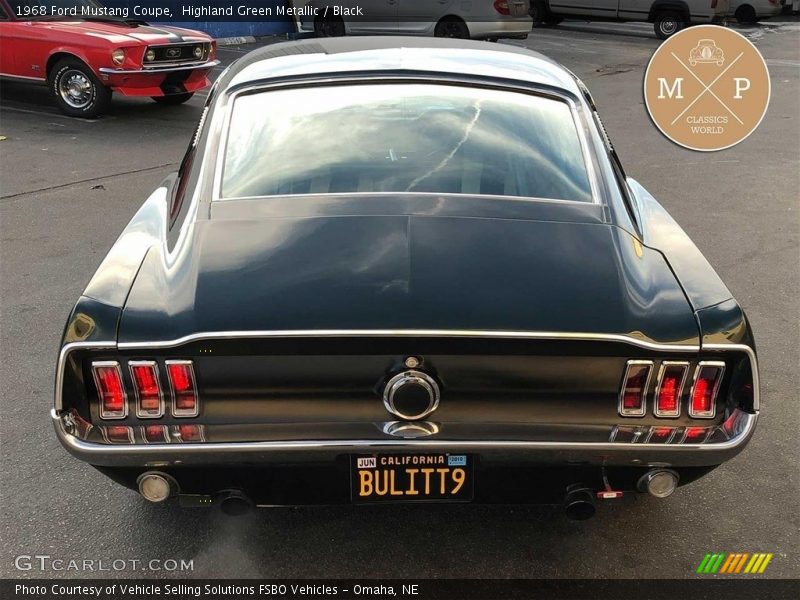 Highland Green Metallic / Black 1968 Ford Mustang Coupe