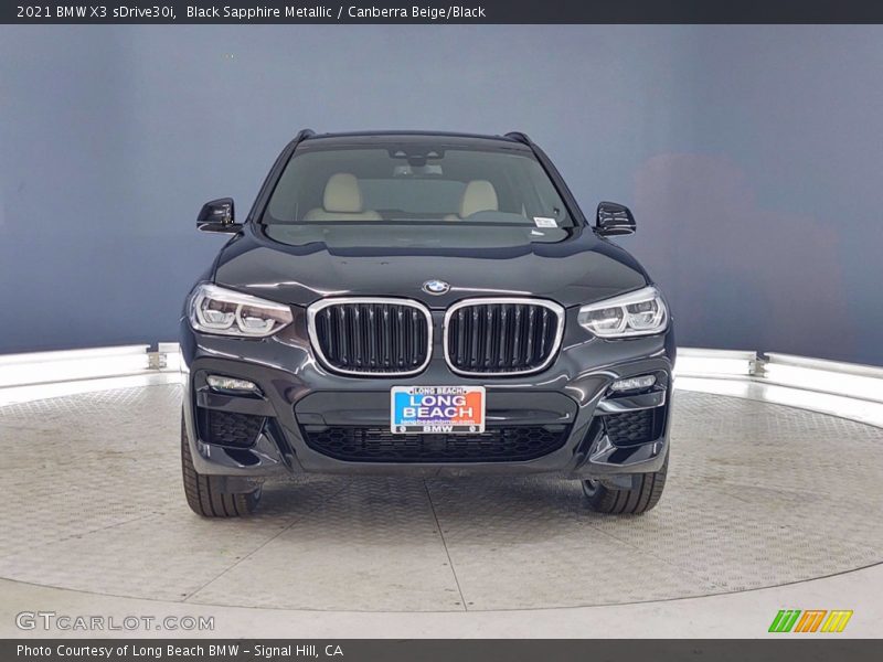 Black Sapphire Metallic / Canberra Beige/Black 2021 BMW X3 sDrive30i