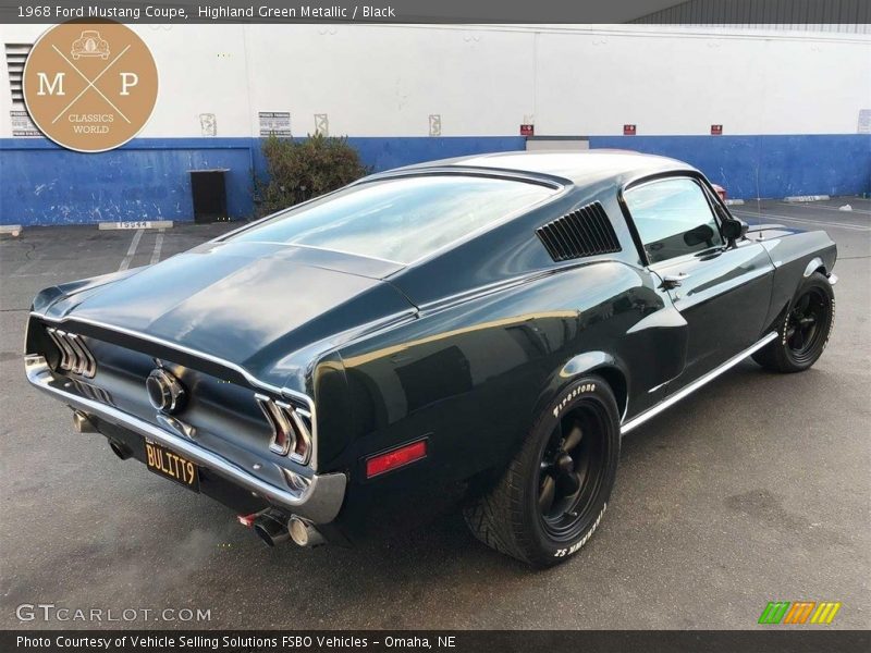 Highland Green Metallic / Black 1968 Ford Mustang Coupe