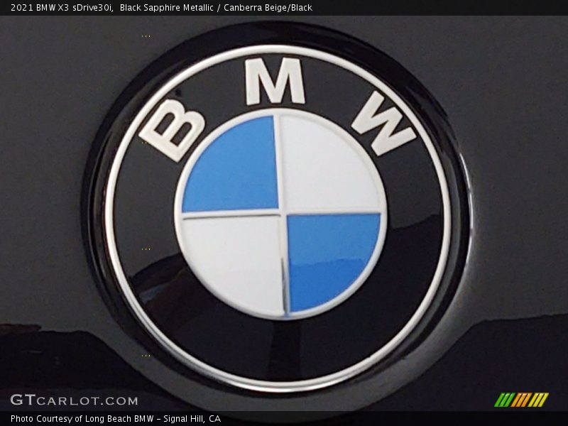 Black Sapphire Metallic / Canberra Beige/Black 2021 BMW X3 sDrive30i