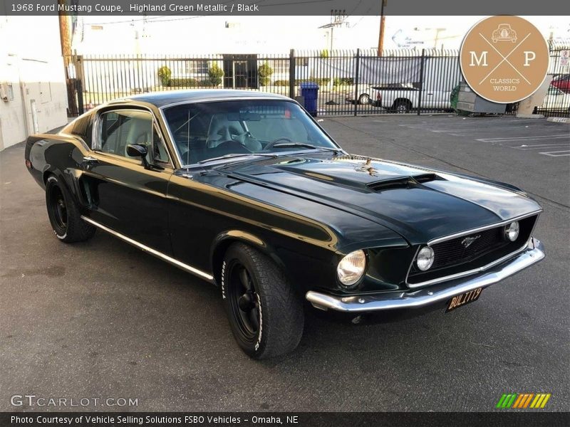 Highland Green Metallic / Black 1968 Ford Mustang Coupe
