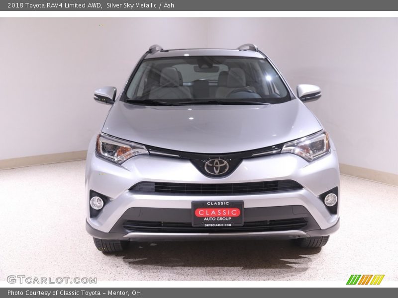 Silver Sky Metallic / Ash 2018 Toyota RAV4 Limited AWD