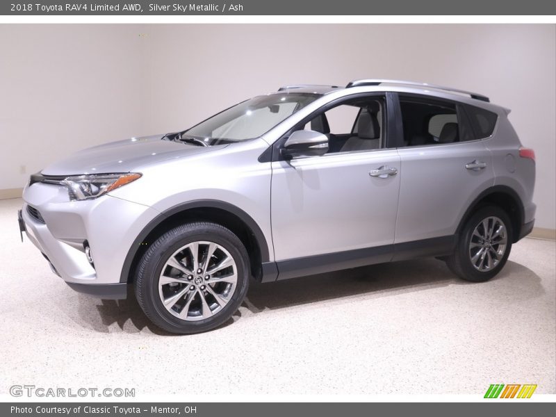 Silver Sky Metallic / Ash 2018 Toyota RAV4 Limited AWD