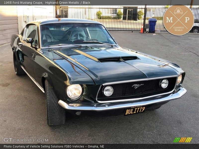 Highland Green Metallic / Black 1968 Ford Mustang Coupe