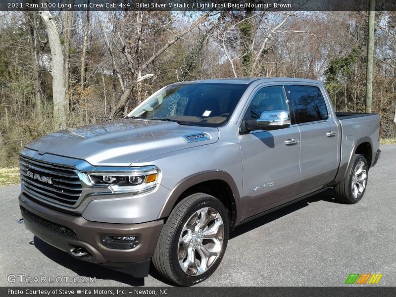 Billet Silver Metallic / Light Frost Beige/Mountain Brown 2021 Ram 1500 Long Horn Crew Cab 4x4