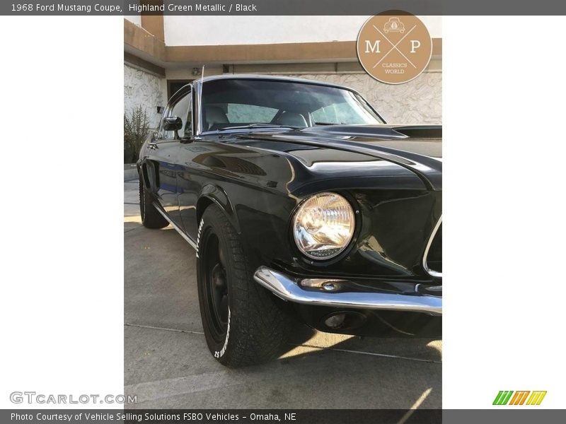 Highland Green Metallic / Black 1968 Ford Mustang Coupe