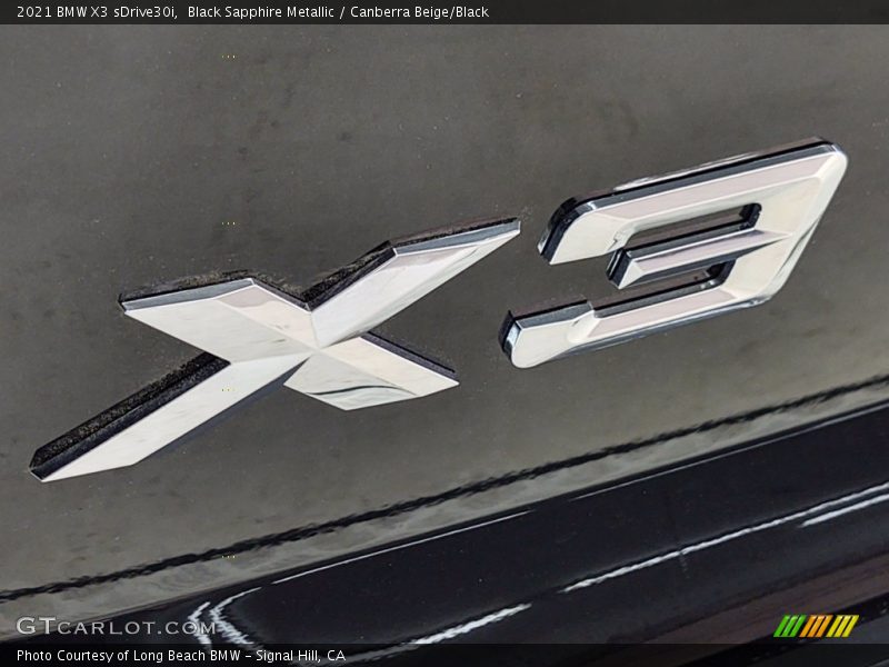 Black Sapphire Metallic / Canberra Beige/Black 2021 BMW X3 sDrive30i