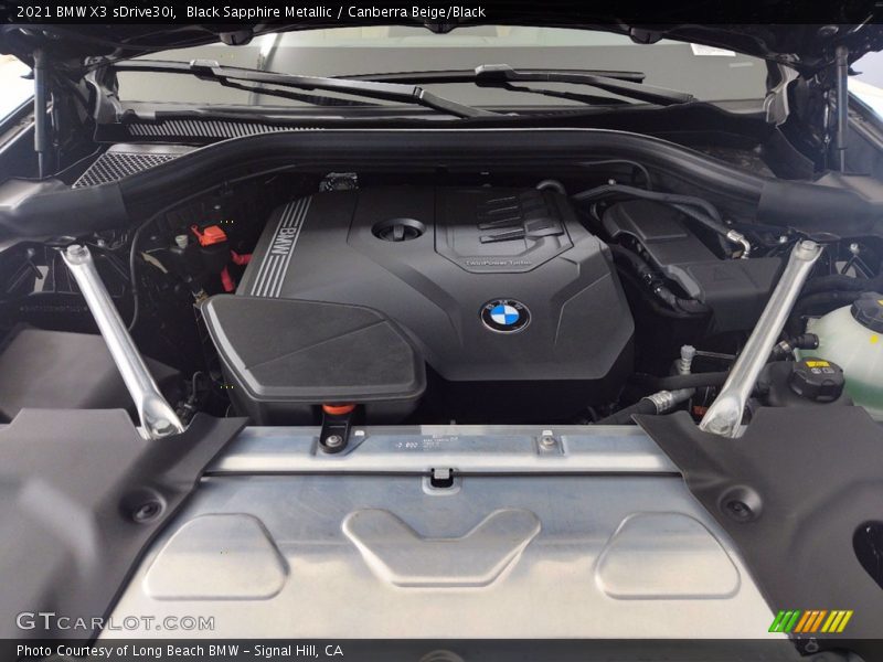 Black Sapphire Metallic / Canberra Beige/Black 2021 BMW X3 sDrive30i