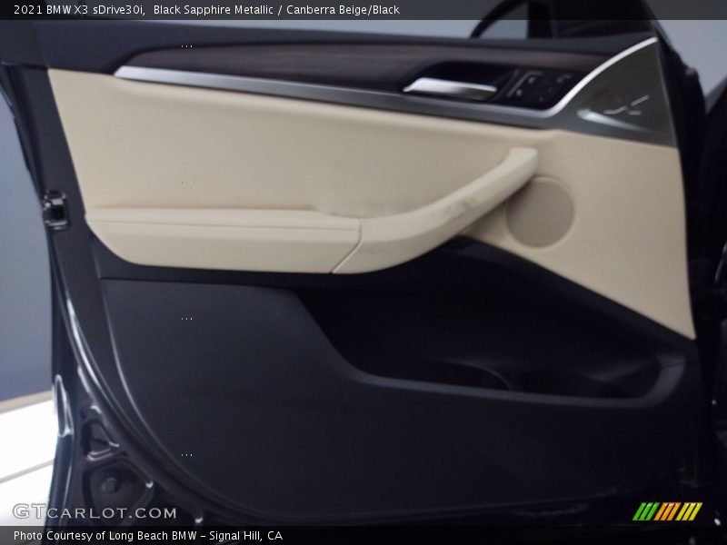 Black Sapphire Metallic / Canberra Beige/Black 2021 BMW X3 sDrive30i