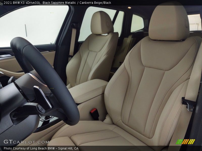 Black Sapphire Metallic / Canberra Beige/Black 2021 BMW X3 sDrive30i
