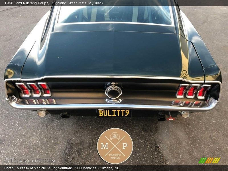 Highland Green Metallic / Black 1968 Ford Mustang Coupe