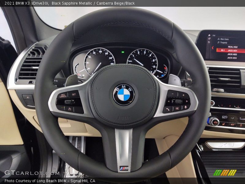 Black Sapphire Metallic / Canberra Beige/Black 2021 BMW X3 sDrive30i