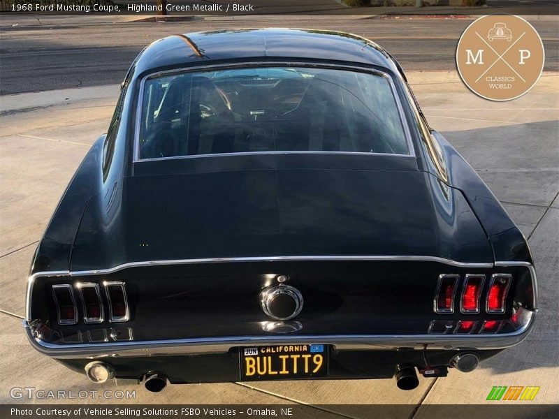 Highland Green Metallic / Black 1968 Ford Mustang Coupe