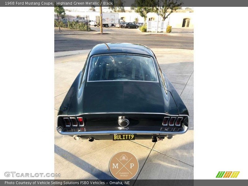 Highland Green Metallic / Black 1968 Ford Mustang Coupe