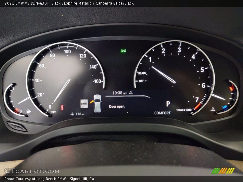 Black Sapphire Metallic / Canberra Beige/Black 2021 BMW X3 sDrive30i
