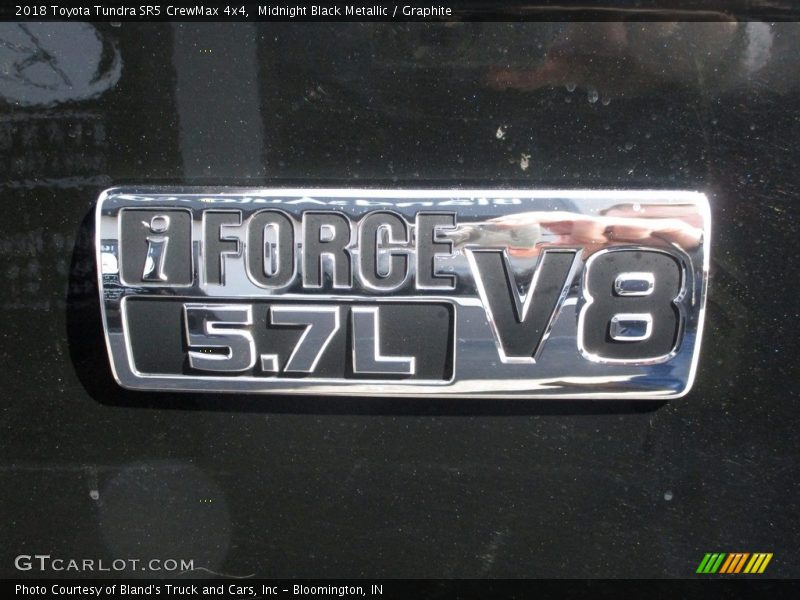 Midnight Black Metallic / Graphite 2018 Toyota Tundra SR5 CrewMax 4x4