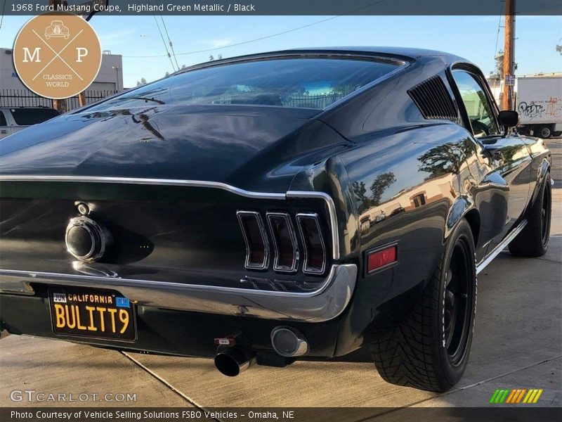 Highland Green Metallic / Black 1968 Ford Mustang Coupe