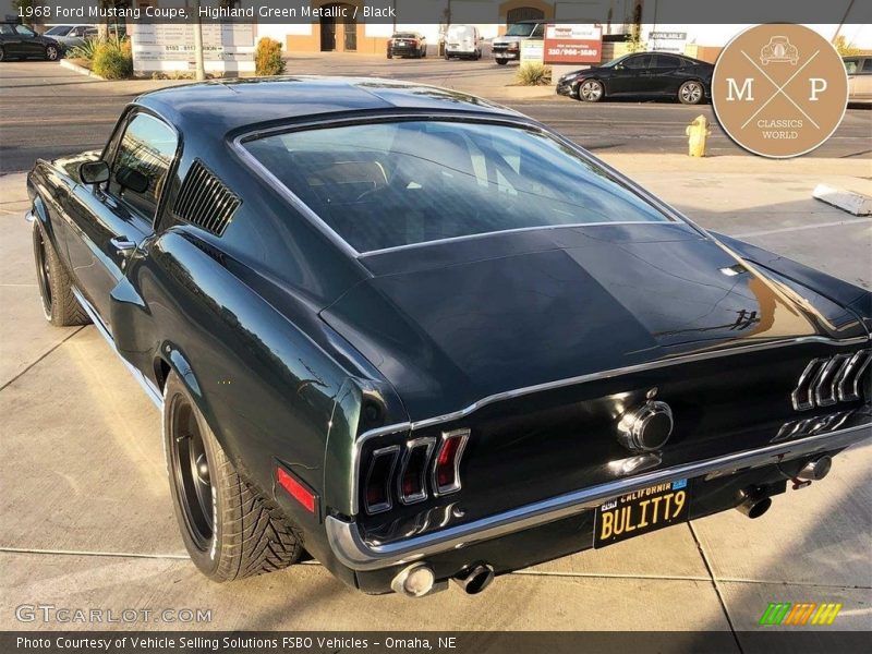 Highland Green Metallic / Black 1968 Ford Mustang Coupe