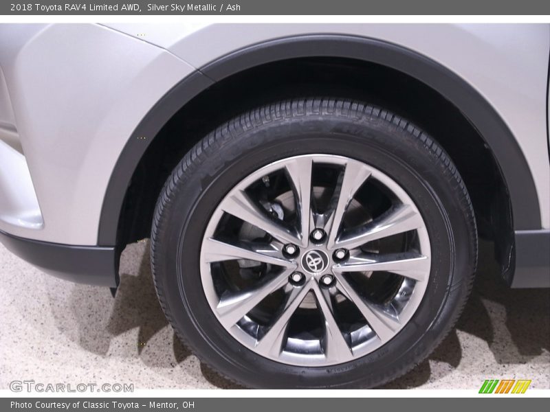 Silver Sky Metallic / Ash 2018 Toyota RAV4 Limited AWD