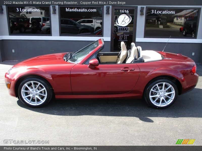 Copper Red Mica / Dune Beige 2012 Mazda MX-5 Miata Grand Touring Roadster