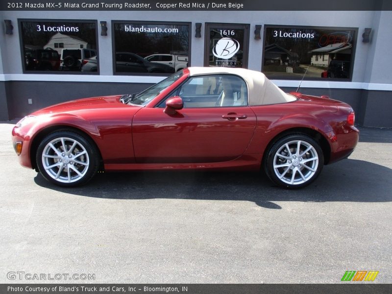Copper Red Mica / Dune Beige 2012 Mazda MX-5 Miata Grand Touring Roadster