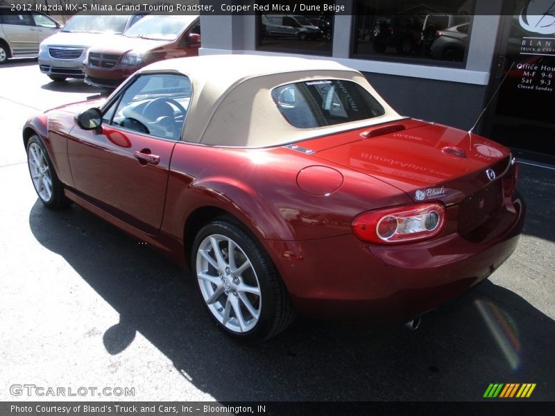 Copper Red Mica / Dune Beige 2012 Mazda MX-5 Miata Grand Touring Roadster