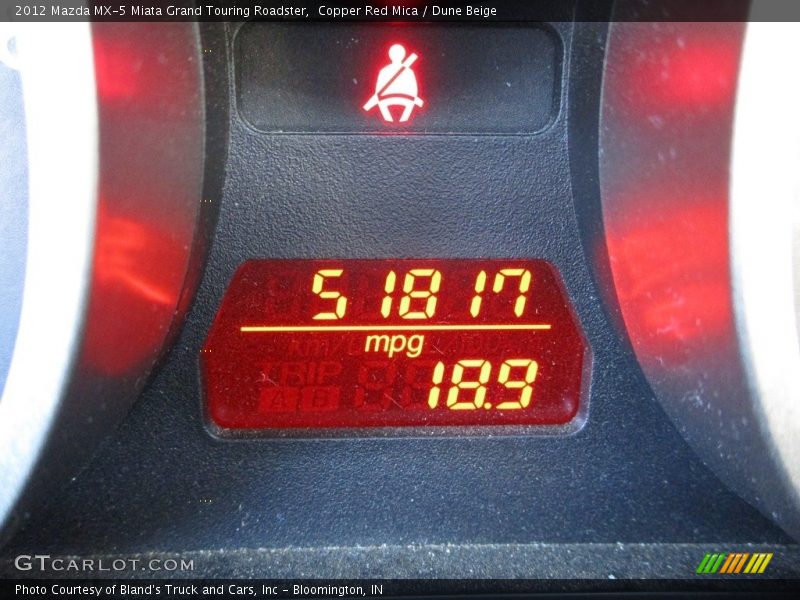 Copper Red Mica / Dune Beige 2012 Mazda MX-5 Miata Grand Touring Roadster
