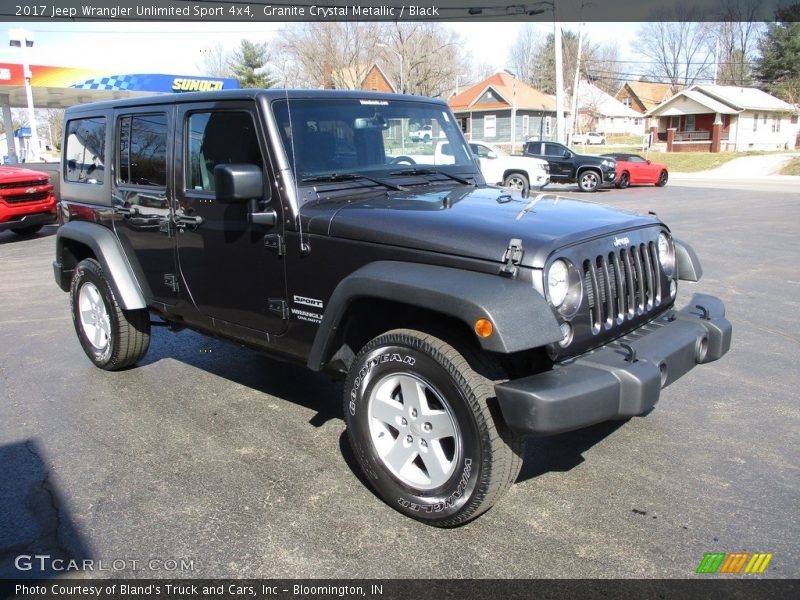 Granite Crystal Metallic / Black 2017 Jeep Wrangler Unlimited Sport 4x4