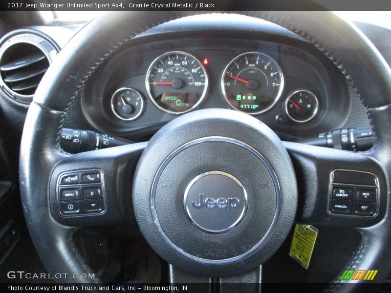 Granite Crystal Metallic / Black 2017 Jeep Wrangler Unlimited Sport 4x4