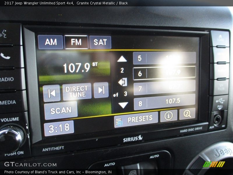 Granite Crystal Metallic / Black 2017 Jeep Wrangler Unlimited Sport 4x4