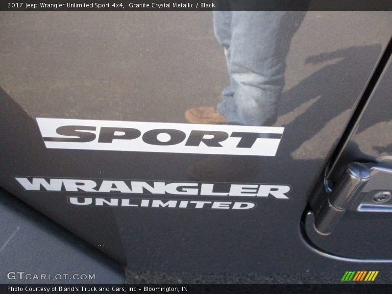 Granite Crystal Metallic / Black 2017 Jeep Wrangler Unlimited Sport 4x4